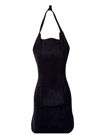 Tablier imperméable long noir